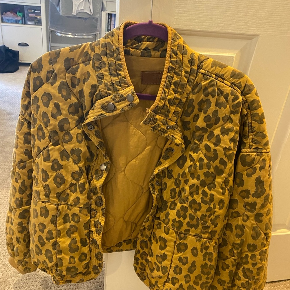 Blank NYC Cheetah print bomber jacket, Size Large, Worn once